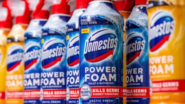 Unilever shares jump as share consolidation takes effect